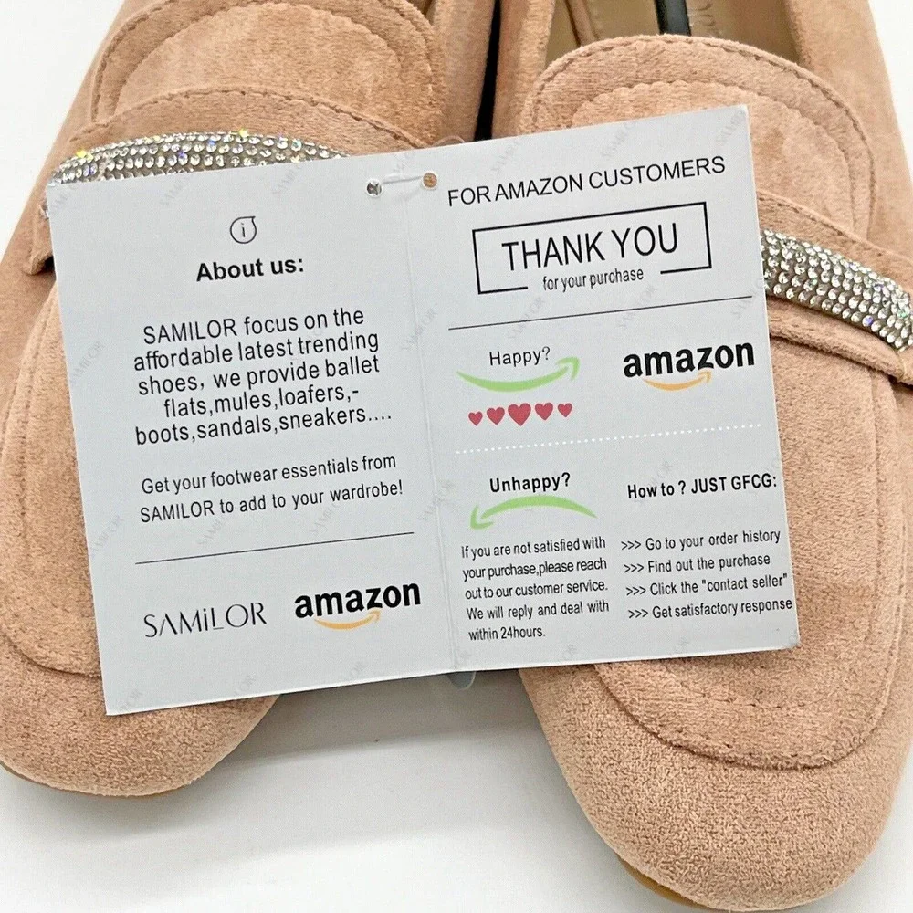 Samilor Elegant Flats Size 7 Pink Shoes Round Toe Shoes Comfortable Slip on NWT - Picture 11 of 12